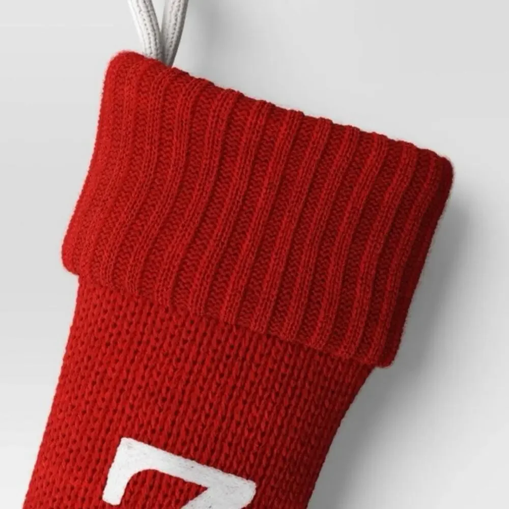 NEW Wondershop Red Knit Monogram Christmas‎ Stocking Letter Z Cozy Holiday Decor